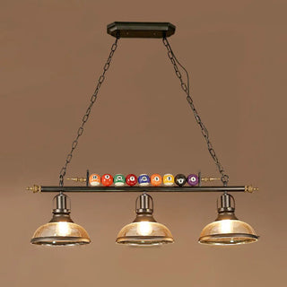 ZOWALA - Industrial Billiards-Themed Dome Island Pendant Light Image - 9