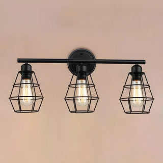 ZOWALA - Industrial Caged Metal Vanity Light Image - 3