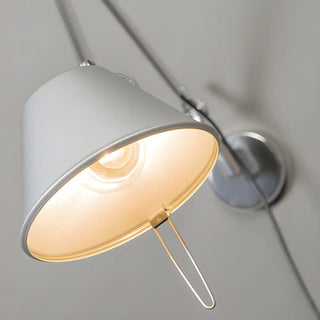 ZOWALA - Contemporary Swing Arm Aluminum Reading Silver Wall Sconce Image - 14