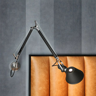 ZOWALA - Contemporary Swing Arm Aluminum Reading Silver Wall Sconce Image - 4