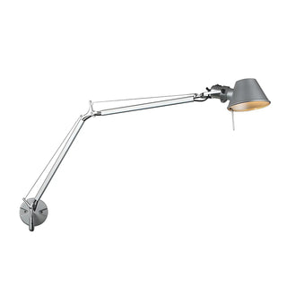 ZOWALA - Contemporary Swing Arm Aluminum Reading Silver Wall Sconce Image - 8