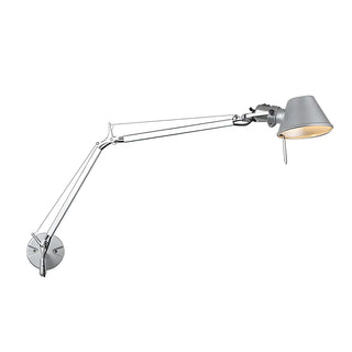 ZOWALA - Contemporary Swing Arm Aluminum Reading Silver Wall Sconce Image - 9