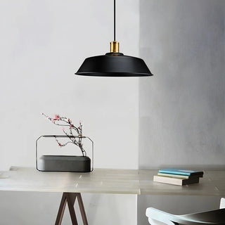 Industrial Black Metal Barn Living Room Pendant Light Zawala Image - 1