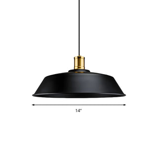 Industrial Black Metal Barn Living Room Pendant Light Zawala Image - 6