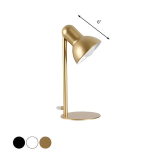 Living Room Stylish Golden Bowl Shade Metal Desk Lamp Zawala #size
