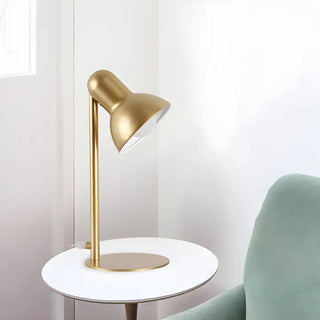 Living Room Stylish Golden Bowl Shade Metal Desk Lamp Zawala Image - 2