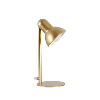 Living Room Stylish Golden Bowl Shade Metal Desk Lamp Zawala Image - 3