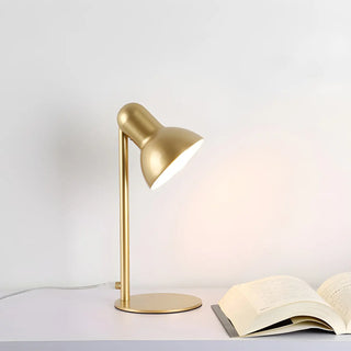 Living Room Stylish Golden Bowl Shade Metal Desk Lamp Zawala Image - 4
