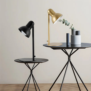 Living Room Stylish Golden Bowl Shade Metal Desk Lamp Zawala Image - 6