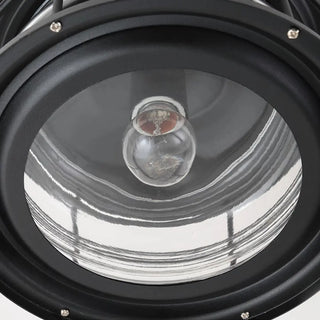 ZOWALA - Industrial Black Cage Metal Semi-Flush Mount Light Image - 6