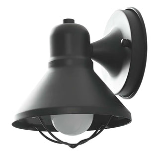 Industrial Black Cone Metal Exterior LED Wall Light Zawala Image - 3