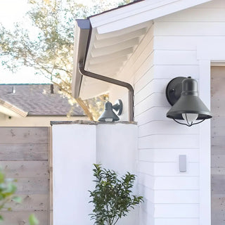 Industrial Black Cone Metal Exterior LED Wall Light Zawala Image - 5