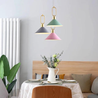 ZOWALA - Modern Industrial Black Metal Cone Dining Room Pendant Light Image - 5