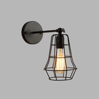 Industrial Cone Iron LED External Black Wall Sconce Zawala Image - 10