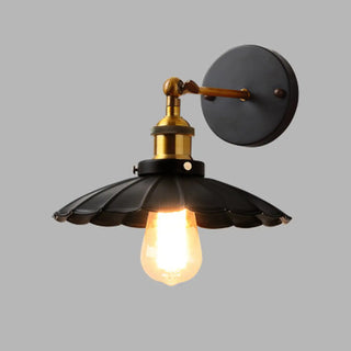 Industrial Cone Iron LED External Black Wall Sconce Zawala Image - 11