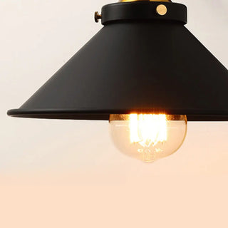 Industrial Cone Iron LED External Black Wall Sconce Zawala Image - 13