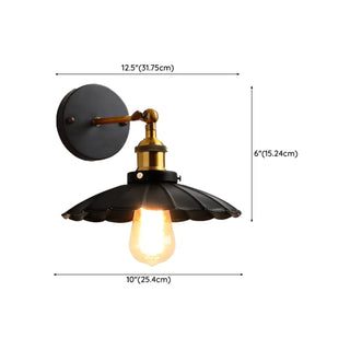 Industrial Cone Iron LED External Black Wall Sconce Zawala Image - 16