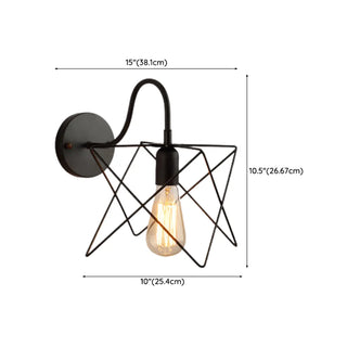 Industrial Cone Iron LED External Black Wall Sconce Zawala Image - 19