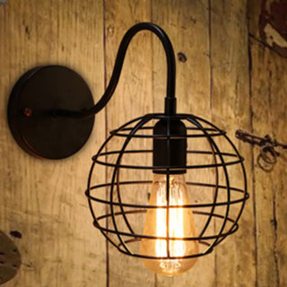 Industrial Cone Iron LED External Black Wall Sconce Zawala Image - 4