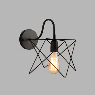 Industrial Cone Iron LED External Black Wall Sconce Zawala Image - 9