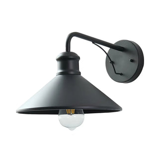 ZOWALA - Industrial Black Cone Mini Outdoor Wall Light Image - 10