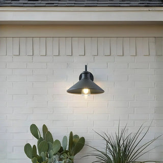 ZOWALA - Industrial Black Cone Mini Outdoor Wall Light Image - 4