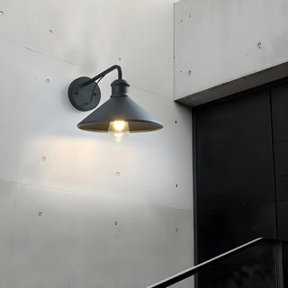 ZOWALA - Industrial Black Cone Mini Outdoor Wall Light Image - 5