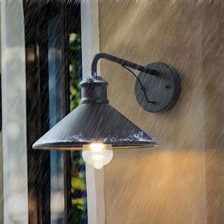 ZOWALA - Industrial Black Cone Mini Outdoor Wall Light Image - 7