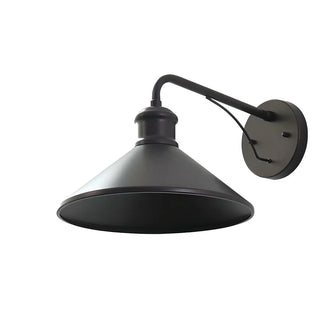 ZOWALA - Industrial Black Cone Mini Outdoor Wall Light Image - 9