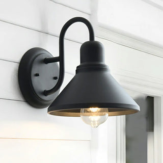 ZOWALA - Industrial Black Cone Outdoor Wall Light Image - 3
