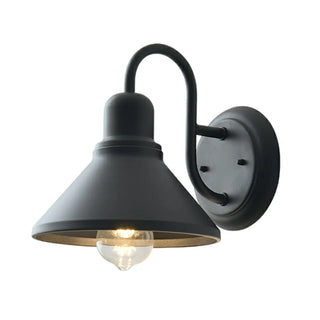 ZOWALA - Industrial Black Cone Outdoor Wall Light Image - 6