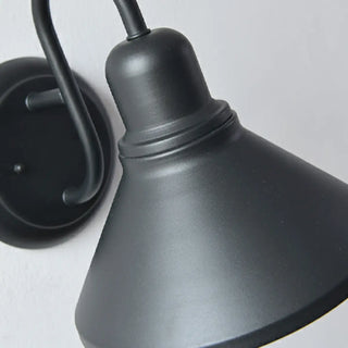 ZOWALA - Industrial Black Cone Outdoor Wall Light Image - 8