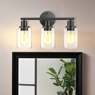 ZOWALA - Industrial Vintage Cylinder Clear Glass Vanity Light Image - 2