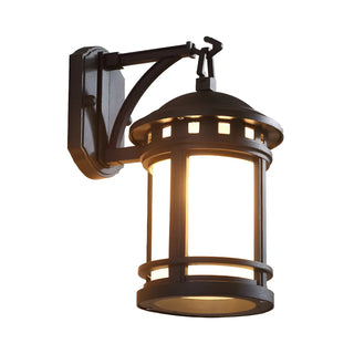 Industrial Style Black Outdoor Wall Lantern Sconce Zawala Image - 4
