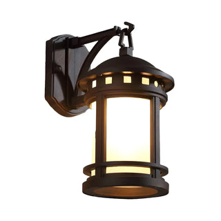 Industrial Style Black Outdoor Wall Lantern Sconce Zawala Image - 6