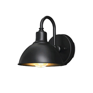 Contemporary Iron Black Dome External Wall LED Sconce Zawala Image - 7