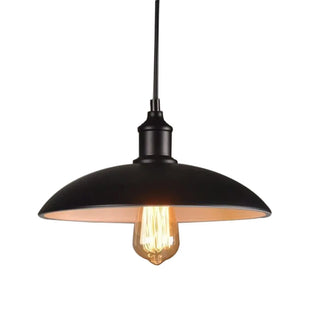 ZOWALA - Industrial Black Dome Metal Dining Room Pendant Light Image - 10