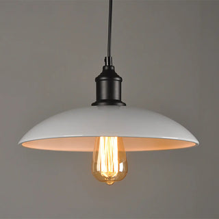 ZOWALA - Industrial Black Dome Metal Dining Room Pendant Light Image - 6