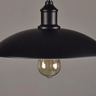 ZOWALA - Industrial Black Dome Metal Dining Room Pendant Light Image - 8