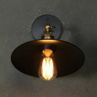 ZOWALA - Industrial Black Flared Shade Metal Exterior Wall Light Image - 10