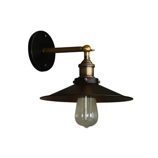 ZOWALA - Industrial Black Flared Shade Metal Exterior Wall Light Image - 6