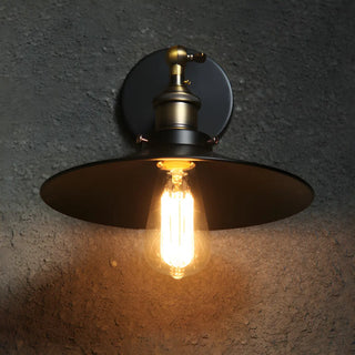 ZOWALA - Industrial Black Flared Shade Metal Exterior Wall Light Image - 9