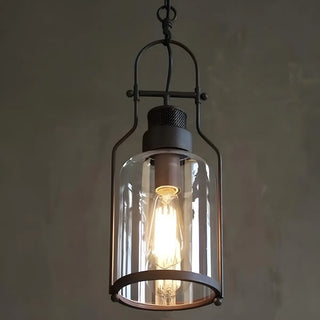 ZOWALA - Industrial Jar Glass Shade Black Small Decor Wall Light Image - 12