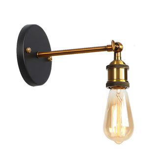 Industrial Black and Gold Cone Metal Wall Sconce Zawala Image - 11