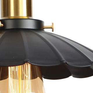 Industrial Black and Gold Cone Metal Wall Sconce Zawala Image - 13