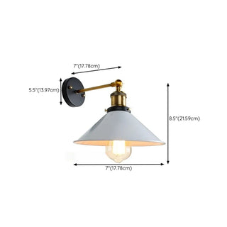 Industrial Black and Gold Cone Metal Wall Sconce Zawala Image - 18