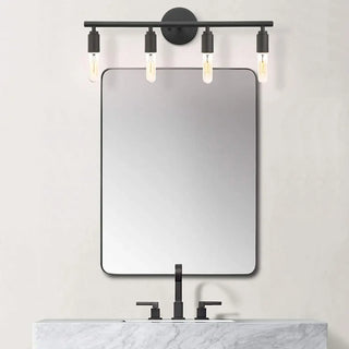 Industrial 4-Light Black Cylinder LED Vanity Light Zawala Image - 1