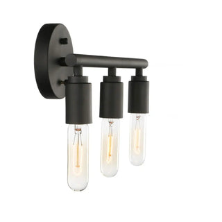 Industrial 4-Light Black Cylinder LED Vanity Light Zawala Image - 10