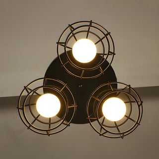 Vintage Industrial Geometric Caged Living Room Pendant Light Zawala Image - 8