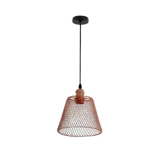 ZOWALA - Industrial Metal Mesh Pendant Light Adjustable Height Image - 5
